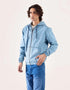 DENIM ZIPPER HOODIE